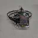 18 Inches Tall Acrylic Crystal Outdoor Solar Chandelier, White Integrated LED Light, Black Metal