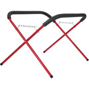 Portable Workbench Folding Work Stand, 1,000 Pound Capacity Foldable Work Table, Heavy-Duty Bumper Stand for Garage and Shop in Red