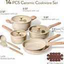 CAROTE Pots and Pans Set, Ceramic Cookware Set, 14pcs