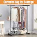 Clear Garment Bags for Open Closet 40"/ Zippered Plastic Suit Covers for Men & Women/Hanging Clothes Storage for Dress, Coat, Shirt (1Pcs 40 inch)