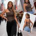 FEMLE Womens Y2K Halter Top Sexy Scarf Tube Tops Concert Outfits