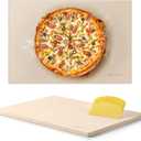 VEVOR Pizza Stone, 20 x 14 x 0.67 in Rectangular Pizza Stone, Extra Large Baking-Stone with Scraper, 1450 Heat-Resistant Cordierite, for Oven, BBQ Griller, Baking Bread & Pizza