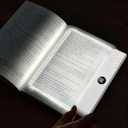 Flat Book Light, Rechargeable Clear LED Flat Reading Light with 3 Colors & Timer, Dimmable Panel Plate Book Lamp Full Page Light, Eye Protection, Book Lights for Reading at Night (White)