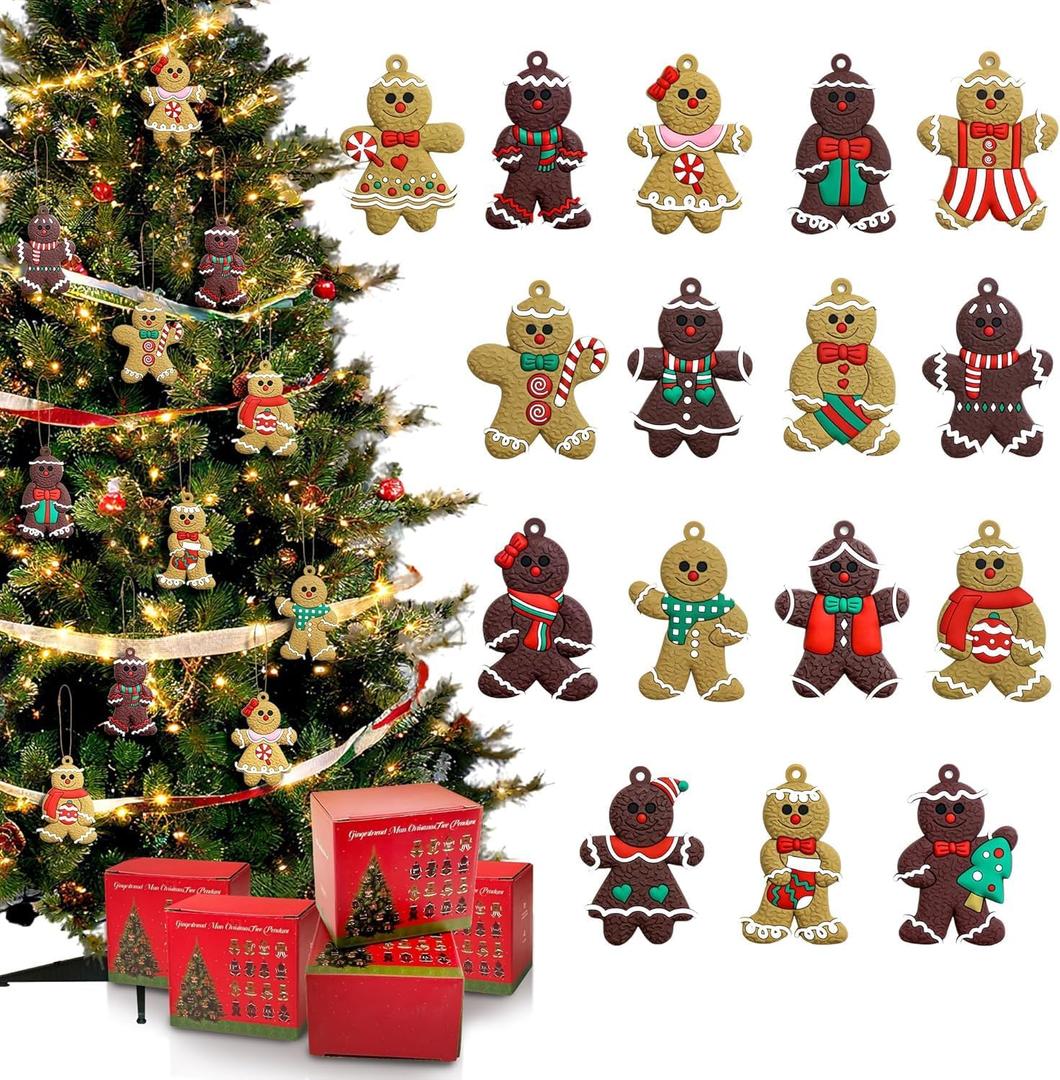 2 x Christmas Decorations Tree Hanging Double Sided Plastic Christmas Tree Decorations 24pcs Winter Themed Merry Christmas Party Ornaments Hanging Sign Photo Prop for Holiday Xmas Decor