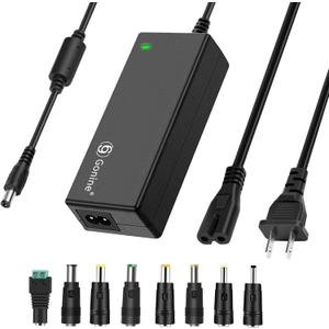 Gonine 24V 2.5A DC Power Supply Adapter, AC 100-240V 50-60Hz to 24Volts 2.5Amps Transformer for 24Vdc 0.1A~2.5A 1A 1.5A 2A Devices.
