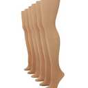 No nonsense Women's Sheer to Waist Pantyhose, 6 Pair Pack Hosiery, Tan - Pair Pack, B US, Size 02