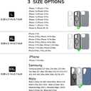 ykooe Rugged Nylon Holster Compatible with iPhone 16/15/14/13/12 Pro Max & Plus,17 Air Models, Galaxy S24/S23/S21/S20 FE Cell Phone Belt Holder for Men, Black - XL
