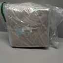 Cube Storage Baskets 6 Pack, 11x11 inch Cube Storage Bins with Leather Handles for Shelf Closet (White/ Khaki)