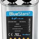Blue Stars - 6uF mfd ± 5% 370-440VAC Oval Start Capacitor 50/60Hz AC electrical replacement part