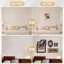 Peel and Stick Accent Wall Molding, 9.8FT x 1.57IN Self-Adhesive Chair Rail Trim for Interior Decoration (Primed White)