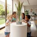 Liotww Extra Large Clear Acrylic Cylinder Flower Vase for Floor, 24 in Tall Big Wide Mouth Plastic Unbreakable Oversized Vases of 3 for Wedding Party Flower Shops (D 10", D 8", D 6" + 3 Holder)