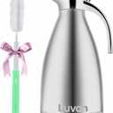 Luvan 2.0L 68oz Food-grade 304 Stainless Steel Thermal Carafe/Double Walled Vacuum Insulated Coffee Pot with Press Button Top,12+ Hrs Heat&Cold Retention,BPA Free,for Coffee,Tea,Beverage etc