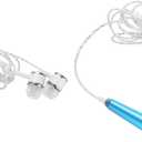 MECCANIXITY 2Pcs Mini Microphone Portable Vocal Microphone for Voice Recording and Singing with Earphone,Blue & Rose Red