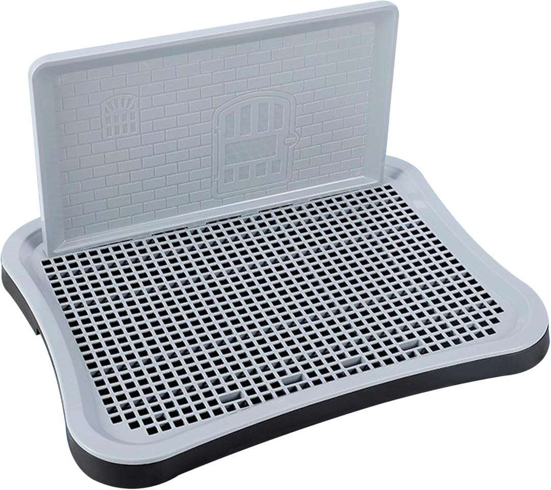 Dog Potty Tray 20x16 Inch SplashProof Dog Toilet with Wall & Urine Trough Removable Easy to Clean Pet Supplies for Home Pet Shop