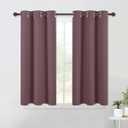 NICETOWN Modern Blackout Curtains Noise Reducing, Thermal Insulated and Privacy Room Darkening Drape Panels for Boy's Guest Room Door Small Short Window (Dry Rose, 2 Panels, W42 x L45 -Inch)