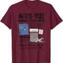 A350-900 Airbus Black Aircraft Tee T-Shirt (2XL, Burgundy)