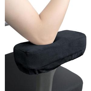 YOUFi Office Chair Arm Pads Extra Soft Velvet Arm Rest Covers for Elbows & Forearms Pressure Relief, Set of 2 Armrest Covers for Desk Chair, Gaming Chair (Black)
