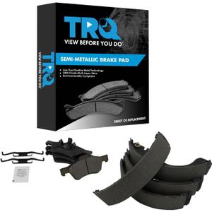 TRQ Front and Rear Brake Pads Semi Metallic Hardware Compatible with 2005-2007 Ford Escape 2005-2008 Mazda Tribute 2005-2007 Mercury Mariner (BFA81621)