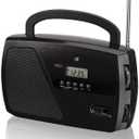 GPX R633B Portable Shortwave AM/FM Clock Radio (Black)