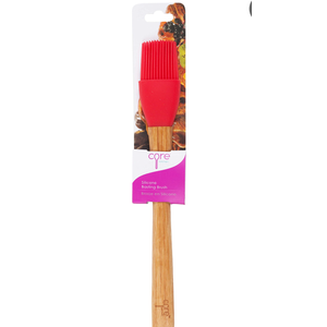 Core Kitchen Silicone Basting Brush With Bamboo (Red)