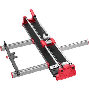 SHIJING 48'' Double Track Manual Tile Cutter with Laser Cutting Guide Porcelain Tile Cutter with Split Platen,Double Aluminum Base, 48 inch Duble Track