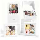 40 Pack White Bakery Boxes 8x8x2 Inches Cookies Boxes Mini Bundt Cake Boxes Pie Boxes Cinnamon Roll Treat Boxes Chocolate Truffle Boxes Party Wedding Favor