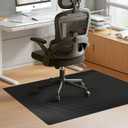 50 x 60 Large Office Chair Mat, Carbon Fiber Pattern Chair Mat for Hardwood Floor, Vinyl Floor Protectors for Chairs, Plastic Mat for Under Office Chair, Rolling Chair, Computer Chair