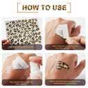 Nuolich Leopard Costume Accessories Cheetah Ears Headband Bow Tie Tail Tattoos Halloween Party Cat Cosplay
