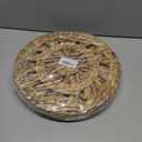 MIXUMON Woven Placemats Round, Natural Water Hyacinth Wicker Placemat for Dining Table, Large Handmade Woven Placemats Heat Resistant Non-Slip (13" - Set of 6)