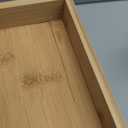 Tissue Box Cover, Bamboo Tissue Box Cover with Storage Tray Square Tissue Box Covers Holder for Bathroom, Bedroom, Dinner Table, Office, Tabletop 6" x 6" x 7.4"