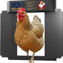 CKAIJHIEG Chicken Coop Door, Automatic Chicken Coop Door Opener, Large LCD Display with Timer & Light Sensor, Anti-Pinch Protection