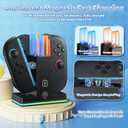 FASTSNAIL Charging Dock for Nintendo Switch 2(2025) for Joy-Con 2, Dual-Direction Magnetic Fast Controller Charger Station with 9 RGB Light & Charging Cable for Joycon 2 Stand Accessories (Black)