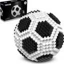 Soccer Building Block Set, Adults challenging STEM Block Decorations, Miniature 3D Educational Toys for Ages 14 15 16 and Above, (437 Pieces)