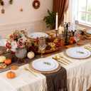 I00000 150PCS White and Gold Plastic Plates with Disposable Silverware for 30 Guests,Nice Disposable Plates,White Plastic Plates Set Include 30 Dinner Plate,30 Dessert Plate,90 Gold Cutlery for Party, Large