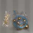 Ball Cake Toppers Simplicity Blue Gold Ball Cake Toppers DIY Cake Insert Topper Foam Cake Balls Baking Decoration for Wedding Anniversary Birthday (Blue Gold)