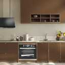 Abyssaly Refrigerator Wrap Peel and Stick Wallpaper Brown Metallic Stainless Steel Brushed Contact Paper for Appliances Thick Heat Resistant Fridge Wrap for Microwave Oven 15.7" X 78.2"