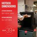 Cambro Insulated Food Pan Carrier - Electric Hotbox for Catering Transport & Serving - UPCH400 Series (Granite Gray)