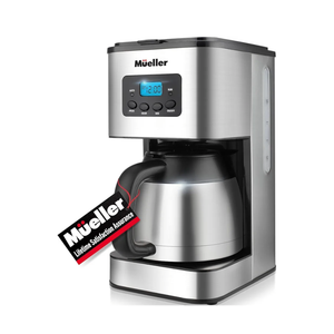 Mueller Ultra Brew Thermal Coffee Maker, 8 cup (34oz) Carafe, Keep Warm, Auto Shut-Off, LCD Display Coffee Machine, Programmable, Delay Brew Function, Stainless Steel