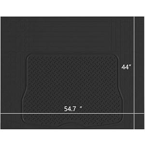 PIC AUTO Heavy Duty Cargo Liner, Trimmable All-Weather Rubber Trunk Mat for Cars, SUVs, Vans & Trucks, Anti-Slip Backing, Durable Protection, Large, Black