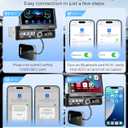 2025 Upgraded Wireless CarPlay Adapter for iPhone, Plug and Play & Fast Connection, Aluminum Frame Tempered Glass USB CarPlay Dongle Stick Compatible with Apple iOS 10+ (Android Not Supported)