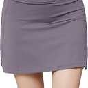 Women's Active Performance Skort Lightweight Skirt for Running Tennis Golf Workout Sports, Grey, XXL