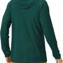 Roadbox UPF 50+ Fishing Shirts for Men, Long Sleeve UV Sun Protection Hoodie, Outdoor Hiking Running Swimming Rash Guard (Green, M)