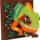 3D Wall Art Chameleon Animal Micro Building Blocks Set for Adults, 2688 PCS, Unique Home Decor & Creative Table Display, Creative Gift Toy for Art Enthusiasts And People Who Love Building Blocks