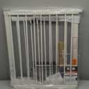 Babelio 29-55 Inch Extra Wide Baby/Dog Gate, PressGuard P7, Metal Auto Close, Pressure Mounted Pet Door for Doorways, NO Need Tools and Drilling, with Wall Cups, White