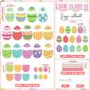 2 x 142Pcs Easter Egg Cutouts with Photo Space, Spring DIY Photo Craft Cutouts for Bulletin Board Classroom Decoration, Make Your Own Easter Egg Craft Kit for School Home Chalkboard Wall Door Decor