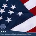 JRED 100% Cotton American Flags for Outside 3x5 FT US Flag Heavy Duty Outdoor Fade Resistant Embroidered Stars Sewn Stripes, Brass Grommets