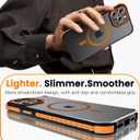 DEERLAMN Strong Magnetic Case for iPhone 15 Pro 6.1-Inch,[Compatible with Magsafe][Military Grade Drop Protection] Translucent Matte Shockproof Protective Phone Cover-Forest Orange