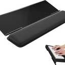 Laborio Computer Keyboard Wrist Rest Stand for Desktop, Keyboard Holder for Easy Typing with Wrist Pad for Office Desk, Home, School (Black)