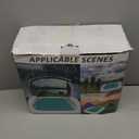 Inflatable Kids Travel Bed Toddler Air Mattress Set,Portable Blow Up Mattress Sleeping Bed Cot with Bed Rails and Electric Pump Ideal for Road Trip (Green)