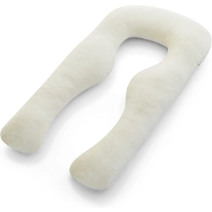 Yana Sleep Pillow | Luxury Body & Pregnancy Pillow - Organic Bamboo Cotton - Shredded Cooling Gel Fill - Ergonomic Design - Double Sided - Washable